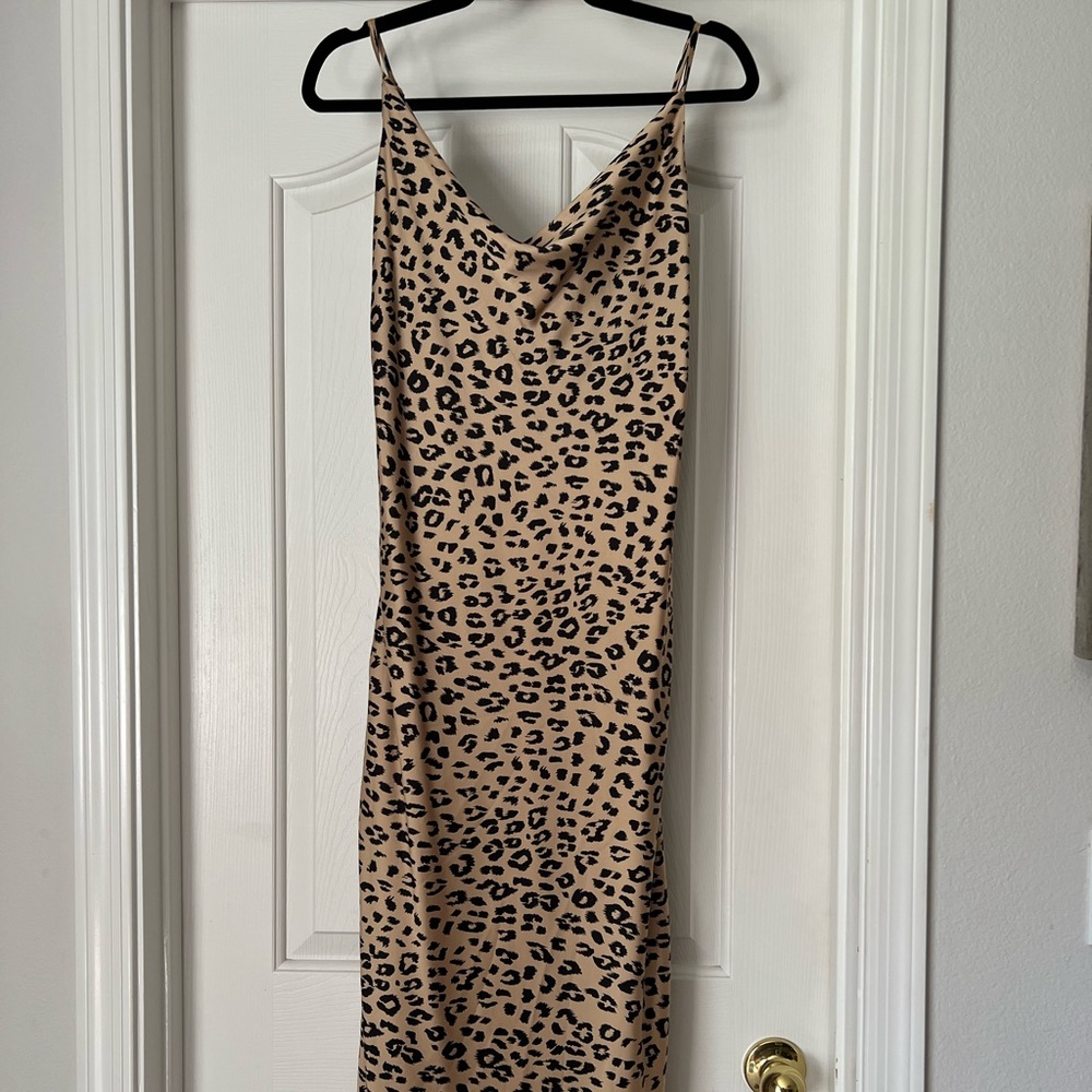 Leopard silk dress